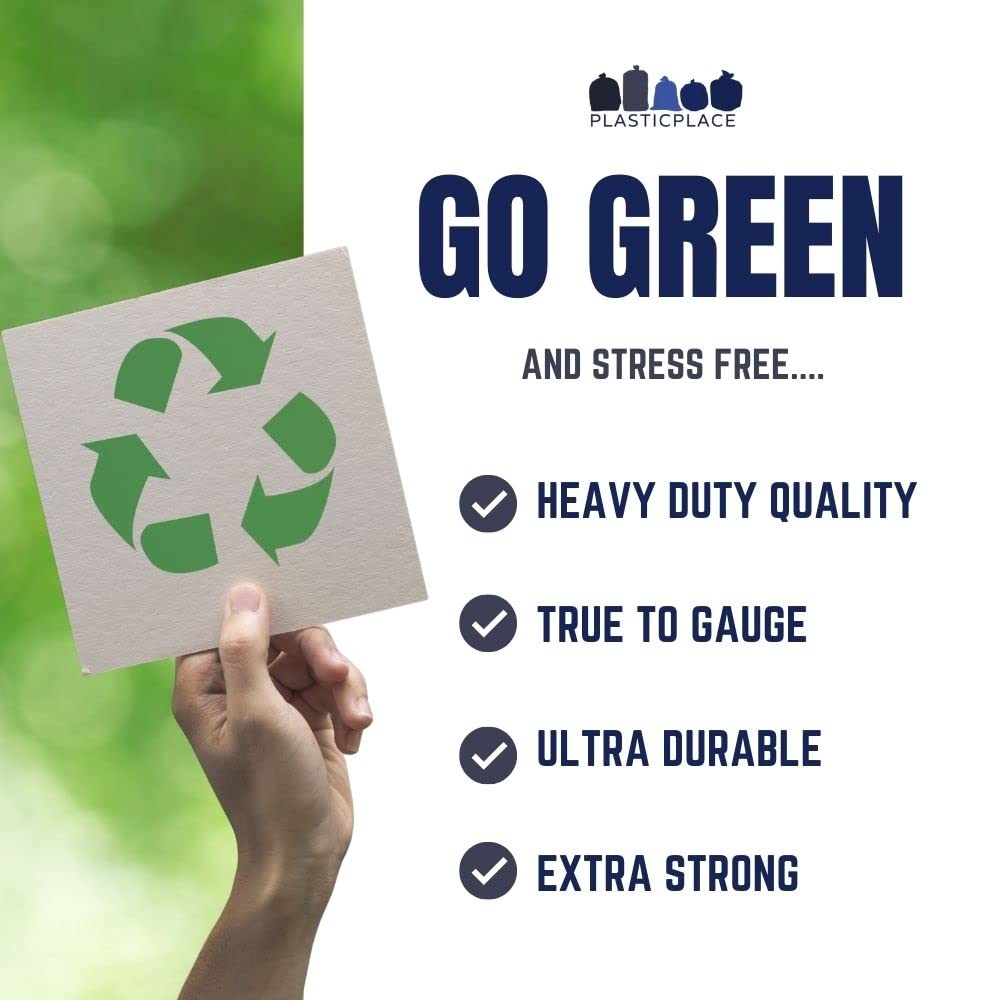 32-33 Gallon Blue Recycling Trash Bags, 100 Count F780254