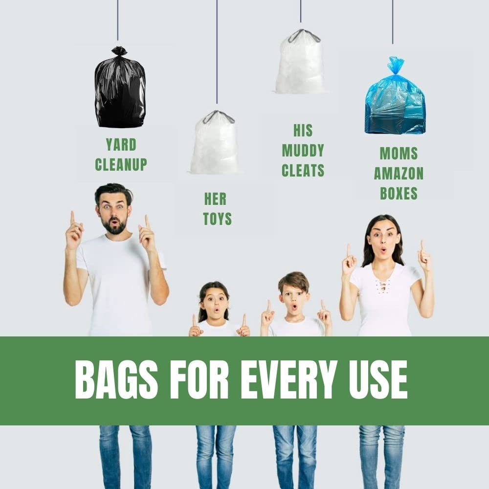 32-33 Gallon Blue Recycling Trash Bags, 100 Count F780254