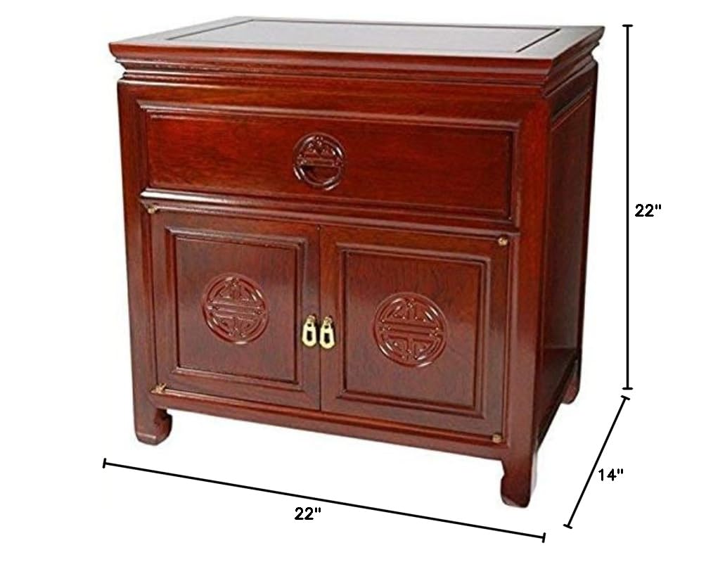 Rosewood End Table Cabinet V439