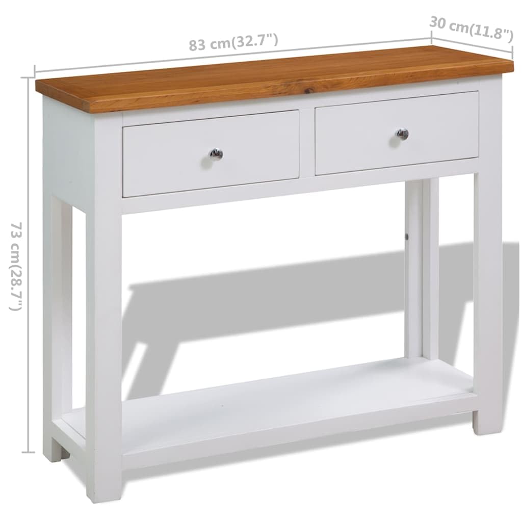 Solid Oak Wood Console Table G724