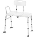 Adjustable Height White Plastic Transfer Bench R953
