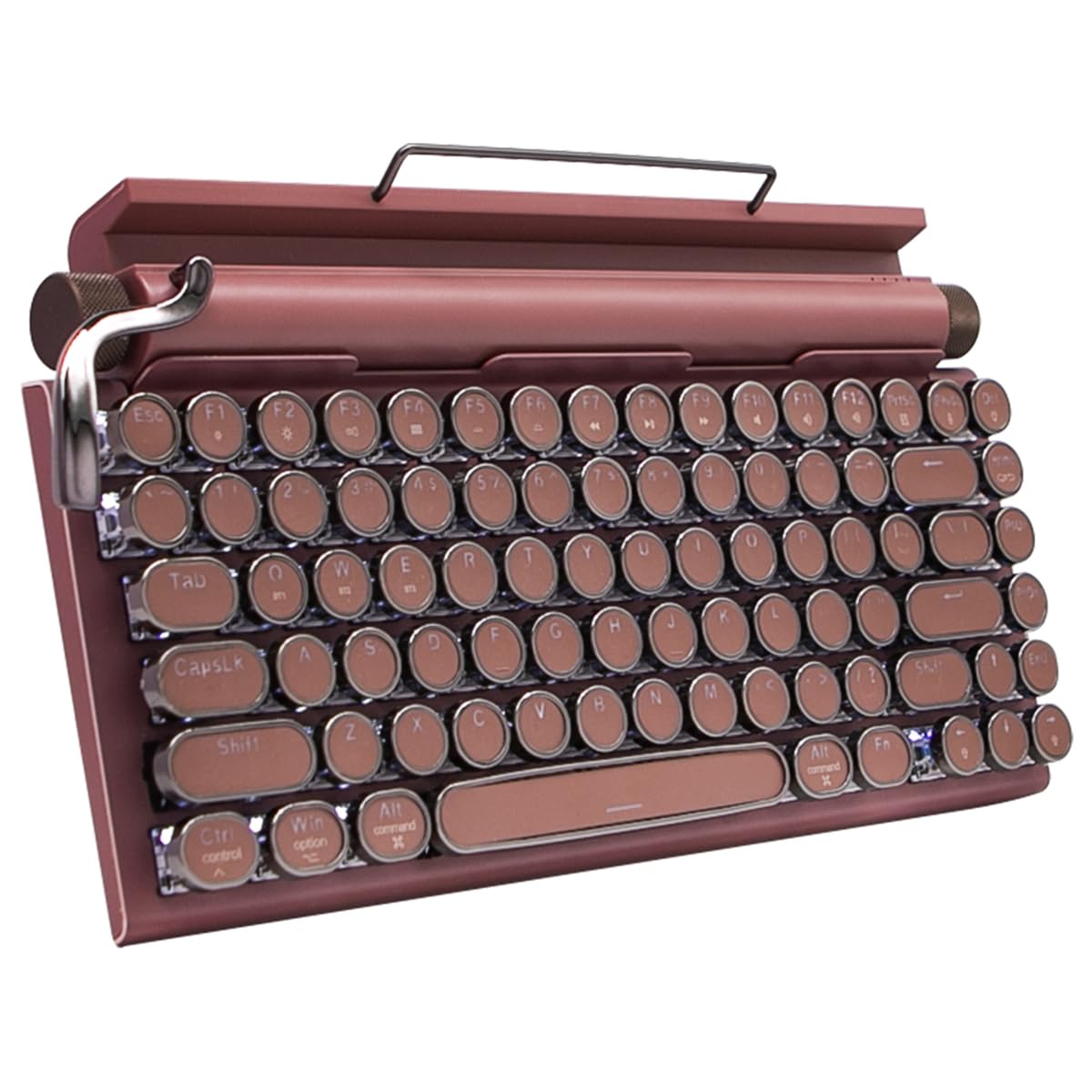Wireless Mechanical Keyboard with Tablet Stand (Brown) D377