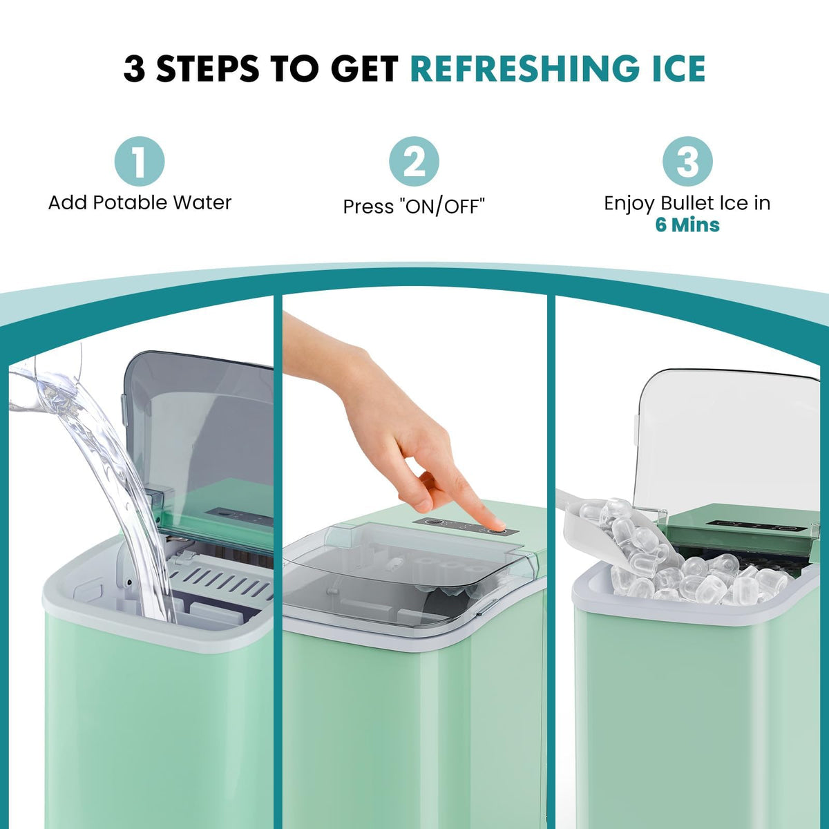 Portable Ice Maker Machine with Handle C462840