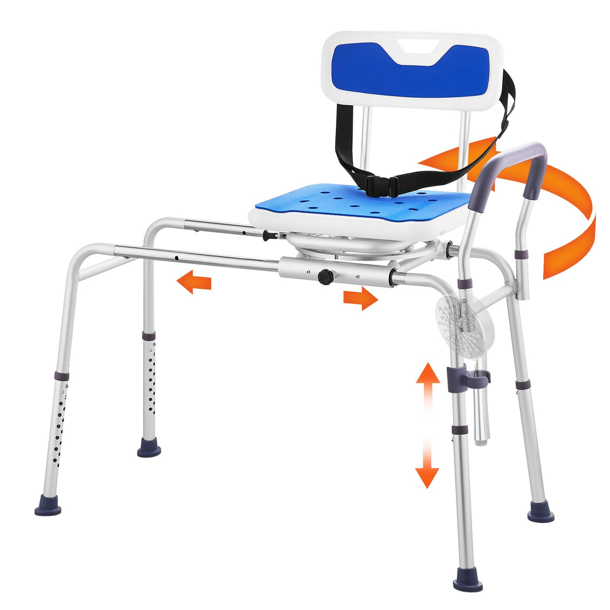 Sliding Tub Transfer Bench with 360 Degree Swivel Seat J115