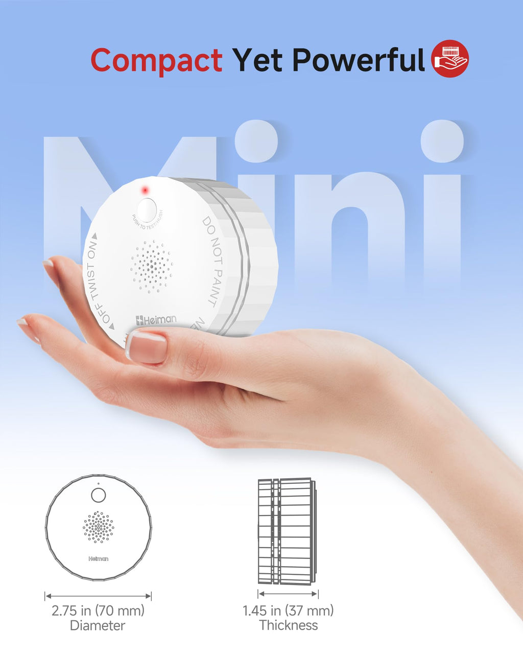 3 Pack Wireless Interconnected Smoke Detector R6402