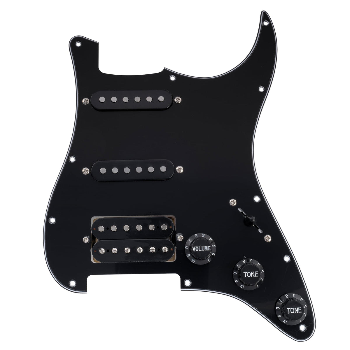 Black Pre-wired HSS Pickguard Set U8372