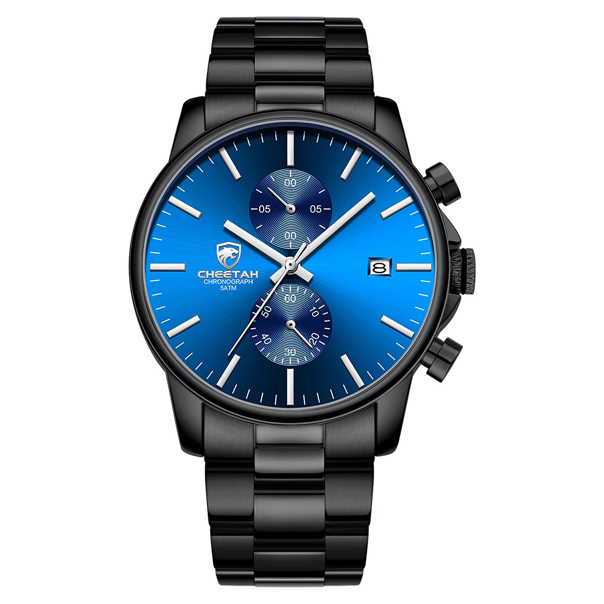 Mens Stainless Steel Waterproof Chronograph Quartz Watch H9245