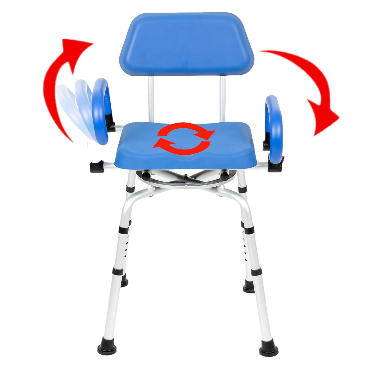 Swivel Shower Chair with Padded Seat, Back & Arms S462127