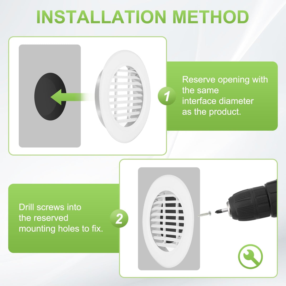 7" Round Aluminum Alloy Louver Air Vent L666