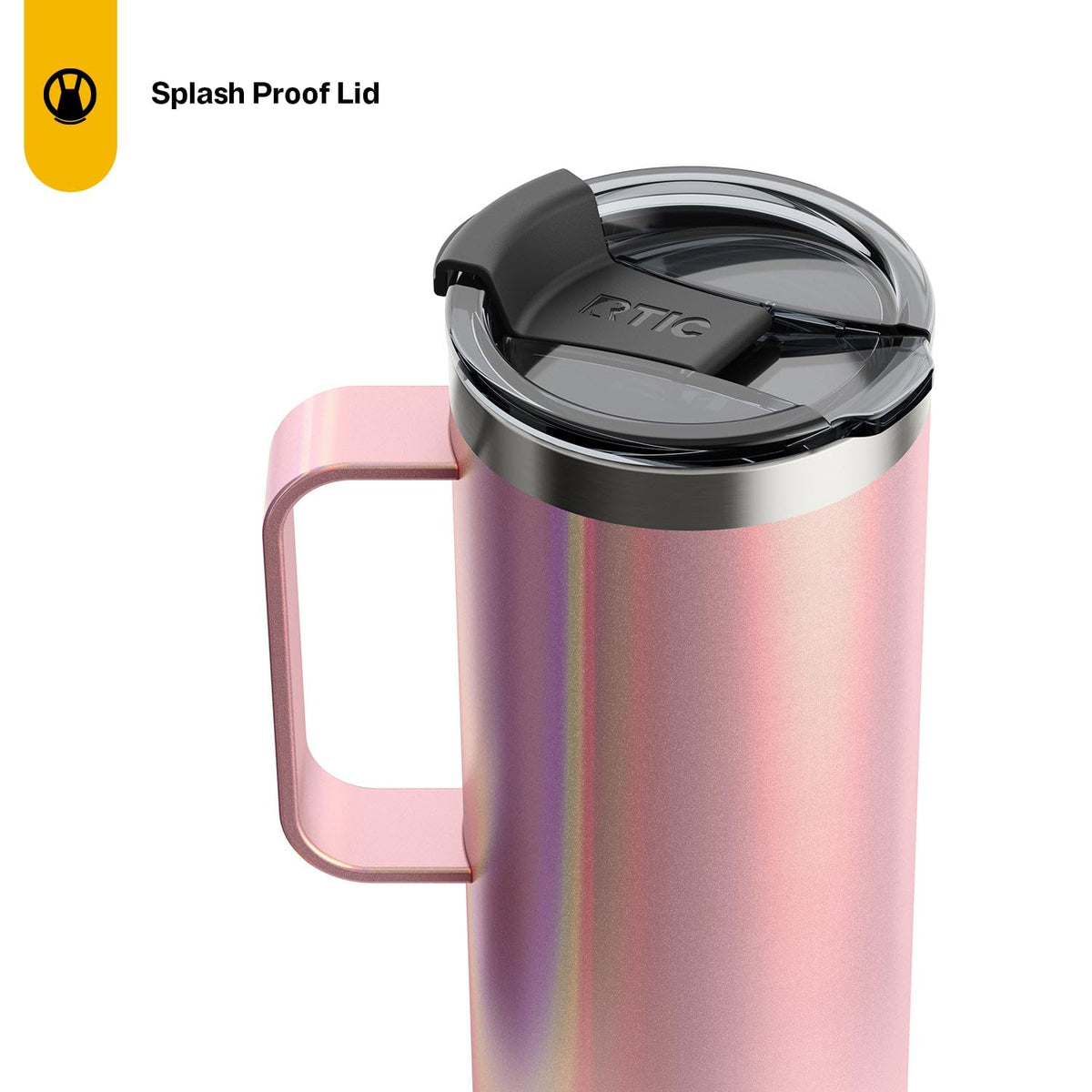 20oz Stainless Steel Insulated Travel Mug with Lid and Handle T3020