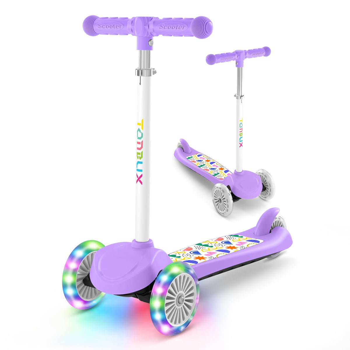 Kids 3-Wheel Scooter with Light-Up Wheels J621