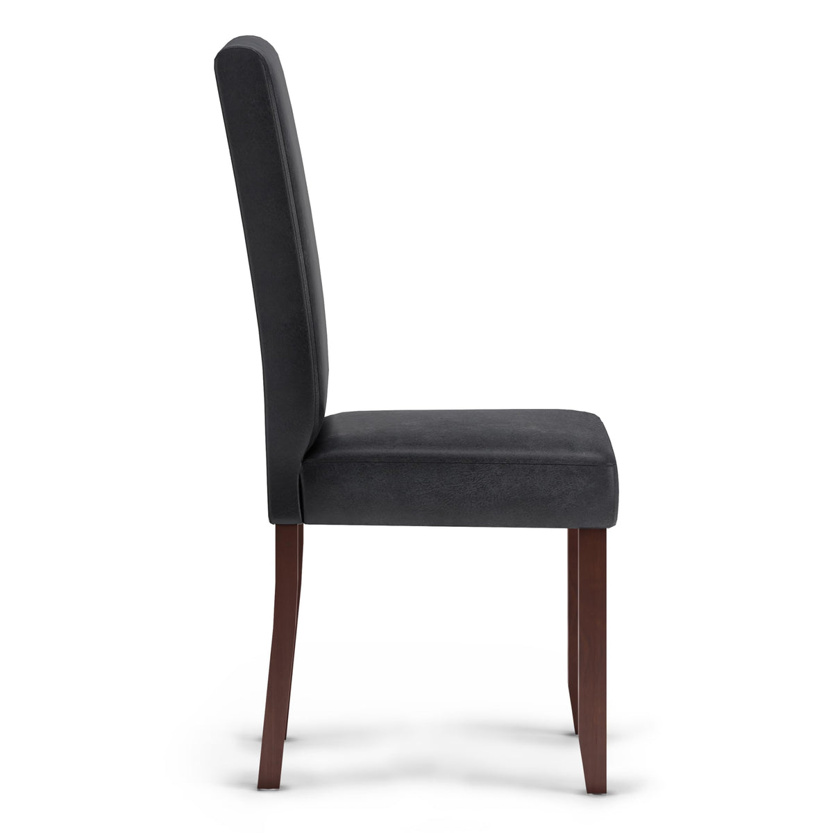 Vegan Leather Parsons Dining Chairs Black Set of 2 M895