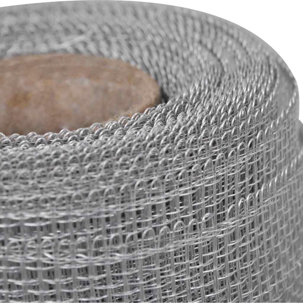 Aluminum Mesh 39.4x196.9 Inches Silver G22808