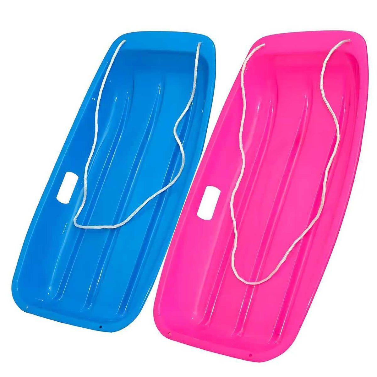35 Inch 2-Person Plastic Snow Sled with Pull Rope O20801