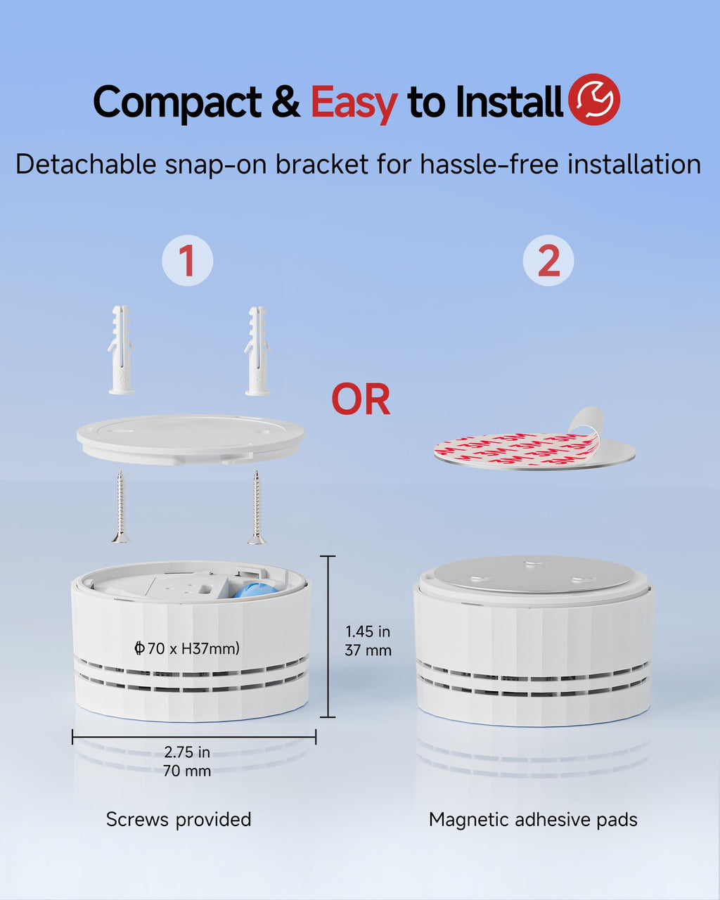 3 Pack Wireless Interconnected Smoke Detector R6402
