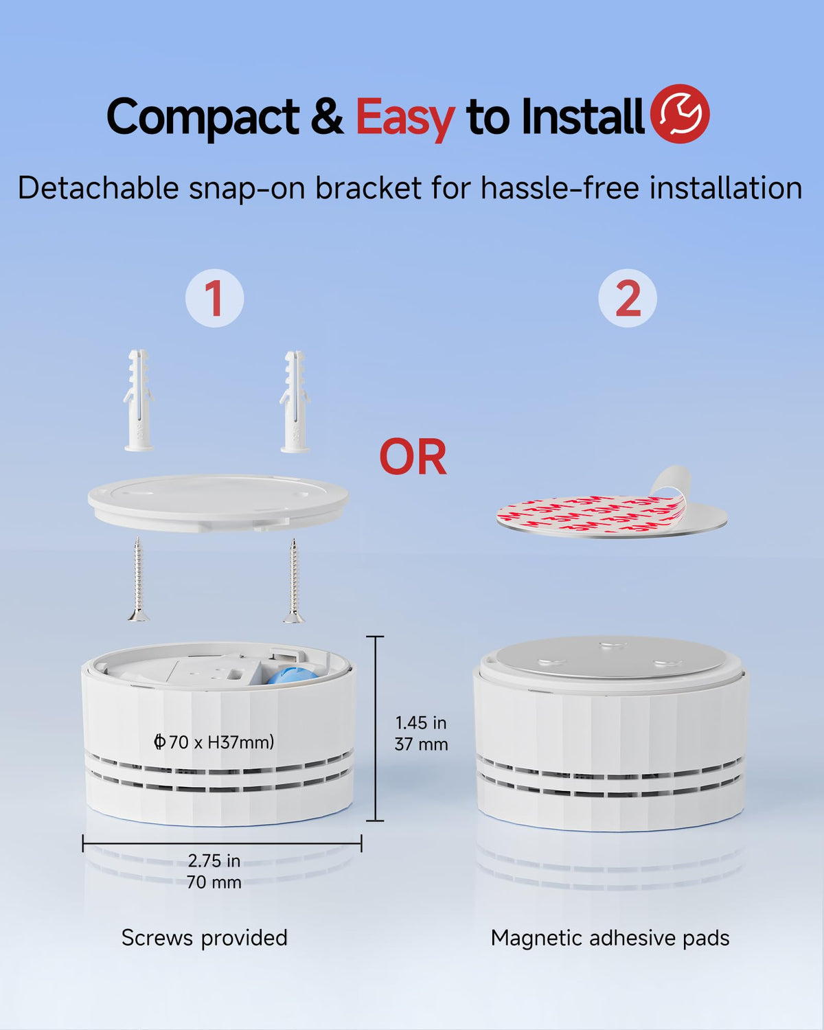 3 Pack Wireless Interconnected Smoke Detector R6402
