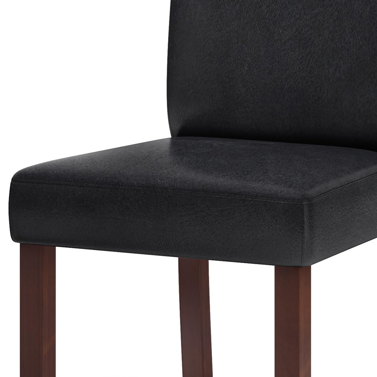 Vegan Leather Parsons Dining Chairs Black Set of 2 M895