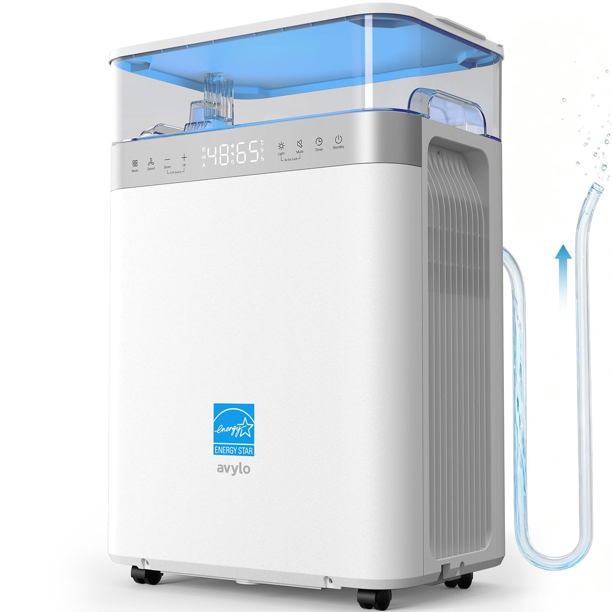 White Dehumidifier with Pump and Hose T629349