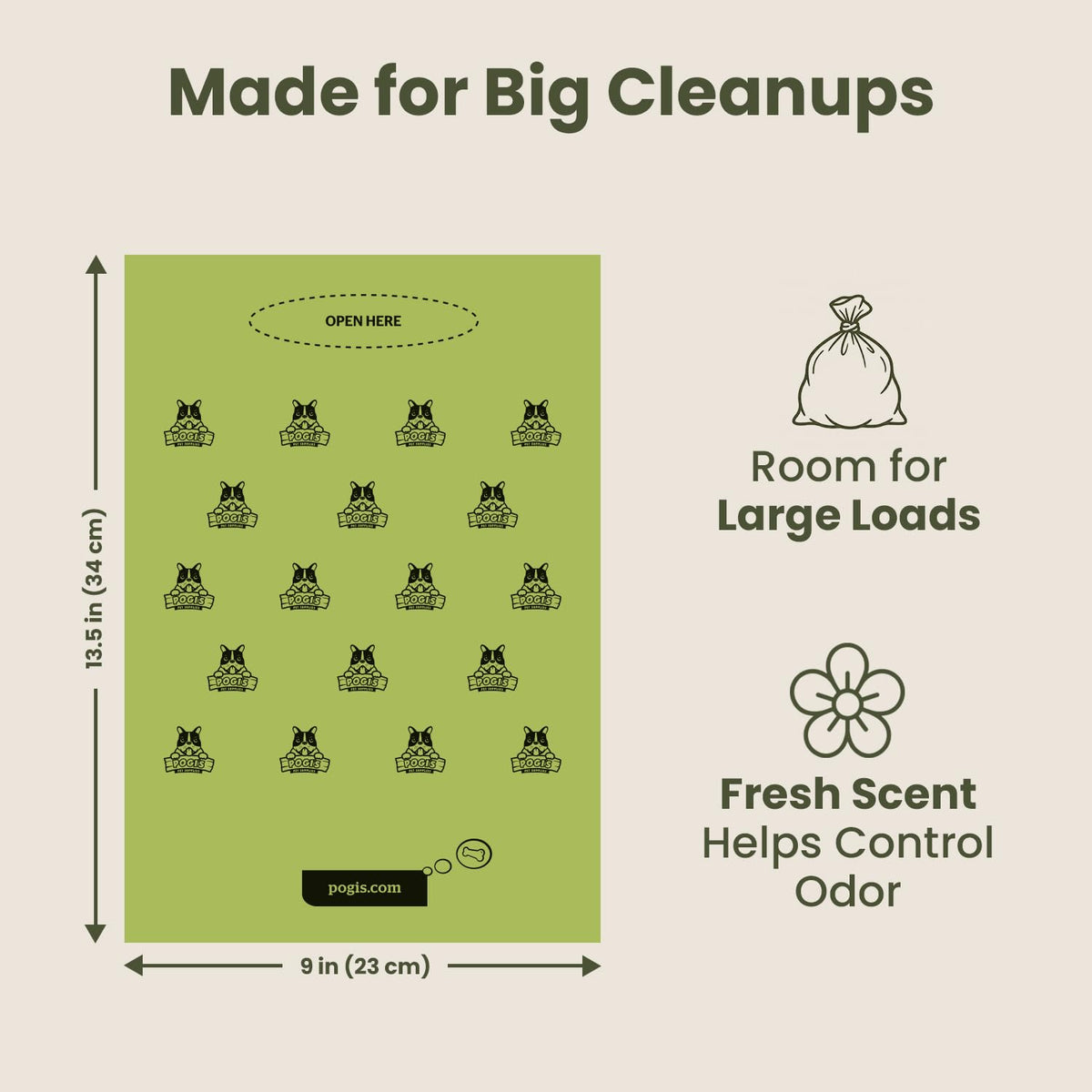 Large Dog Poop Bags, 500 Bags L38561