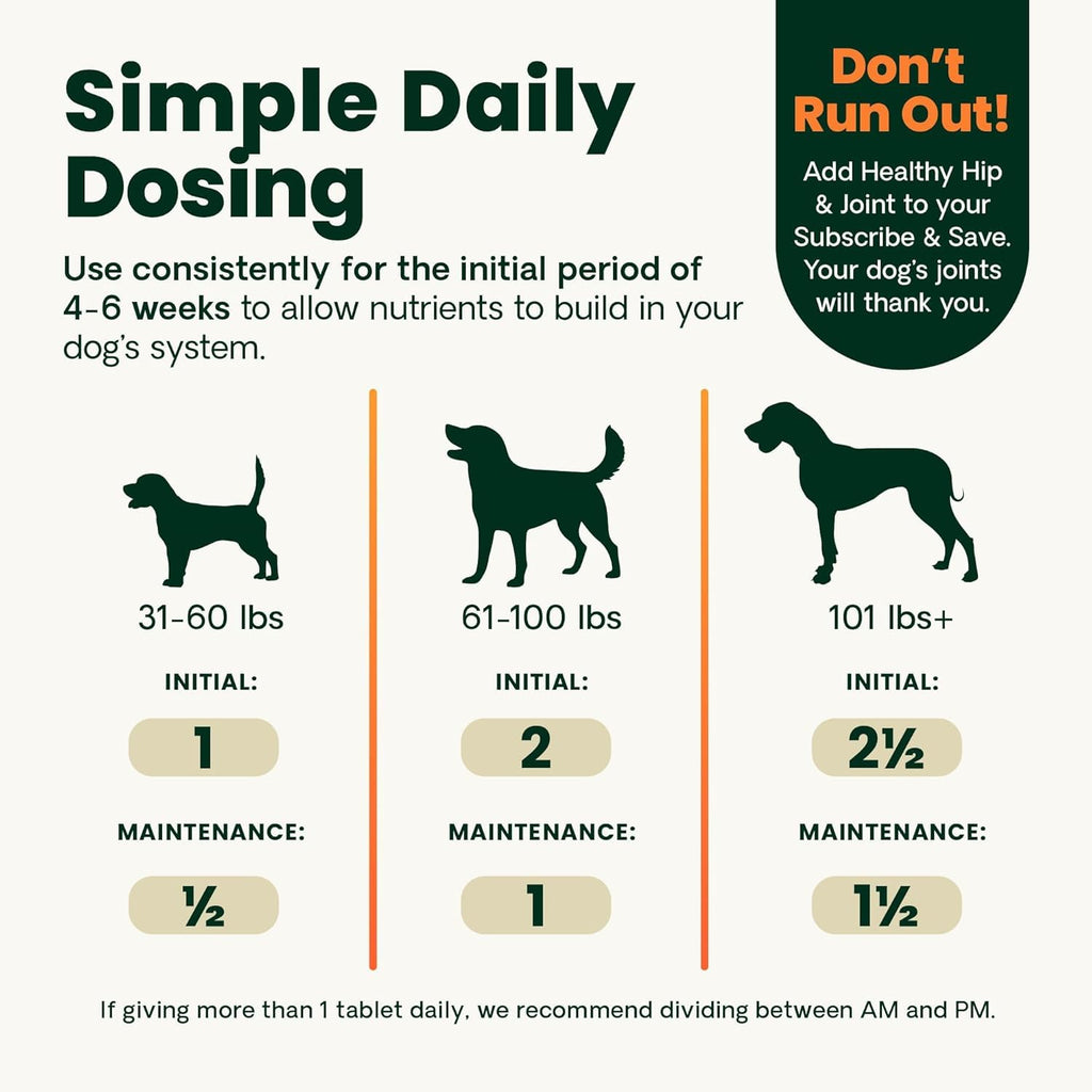 Chicken Hip & Joint Tablets for Dogs, 120 Count U576046