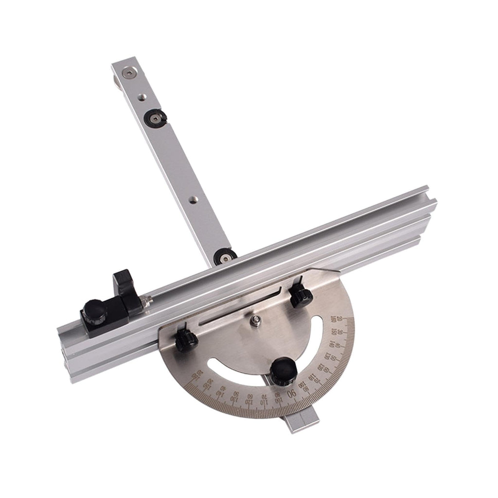 Table Saw Miter Gauge System with Miter Fence, 120° Angle Stops Adjustable, 250mm I12588