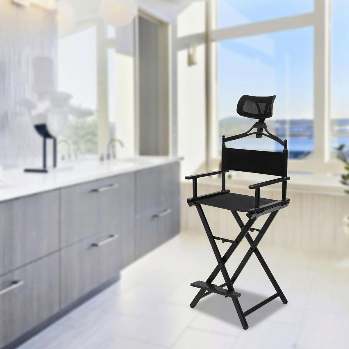 Extra Tall Foldable Makeup Artist Stool Chair D1515