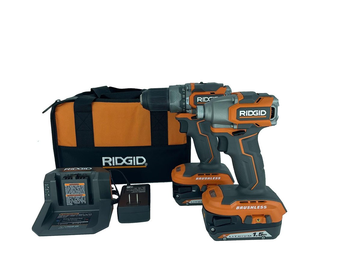 18V Brushless Cordless Hammer Drill and Impact Driver Combo Kit B35621