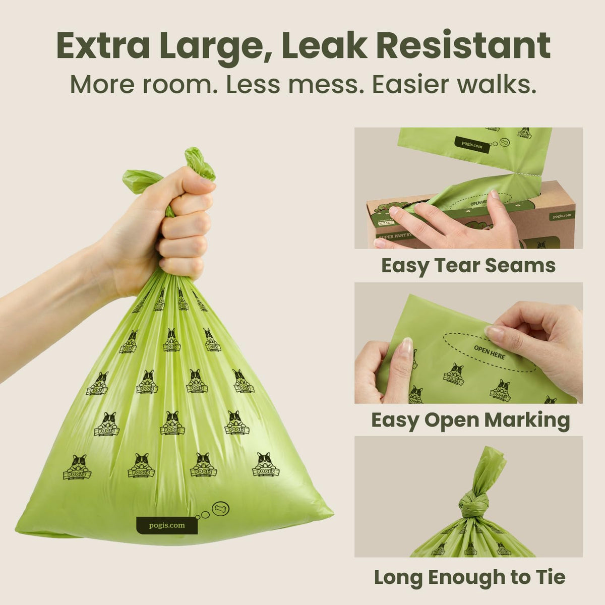 Large Dog Poop Bags, 500 Bags L38561