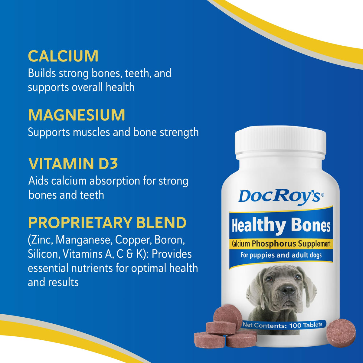Calcium & Phosphorus Chews for Dogs & Cats, 100ct H2510
