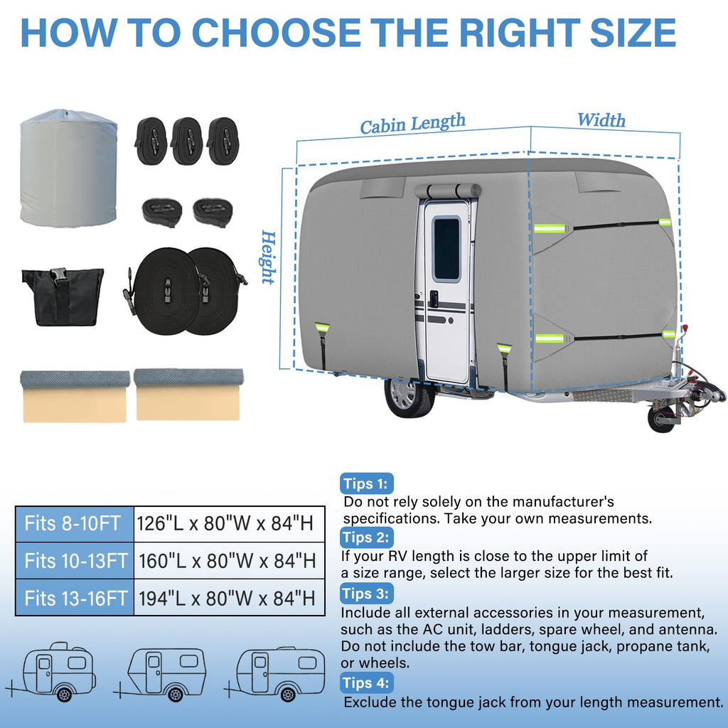 Waterproof Fiberglass Travel Trailer Cover V6449