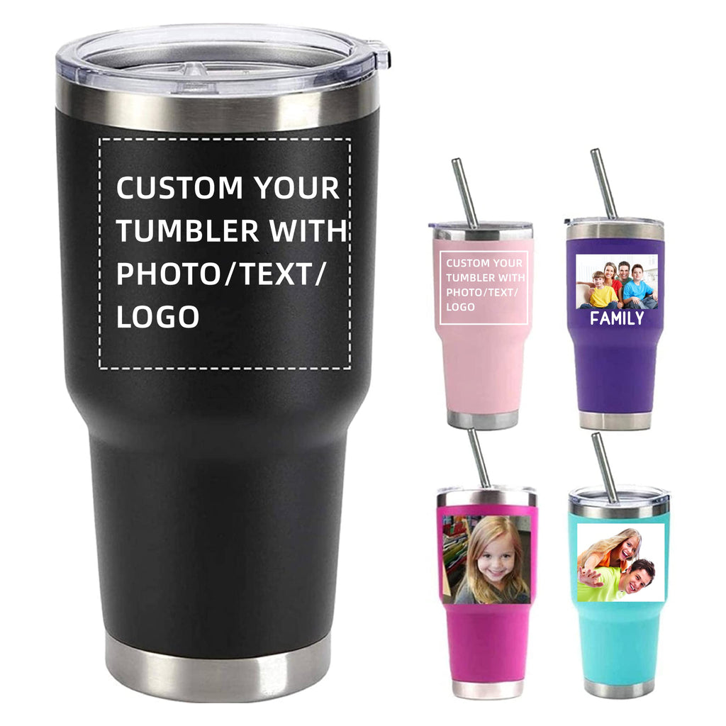20oz/30oz Stainless Steel Tumbler with Lid & Straw F63860