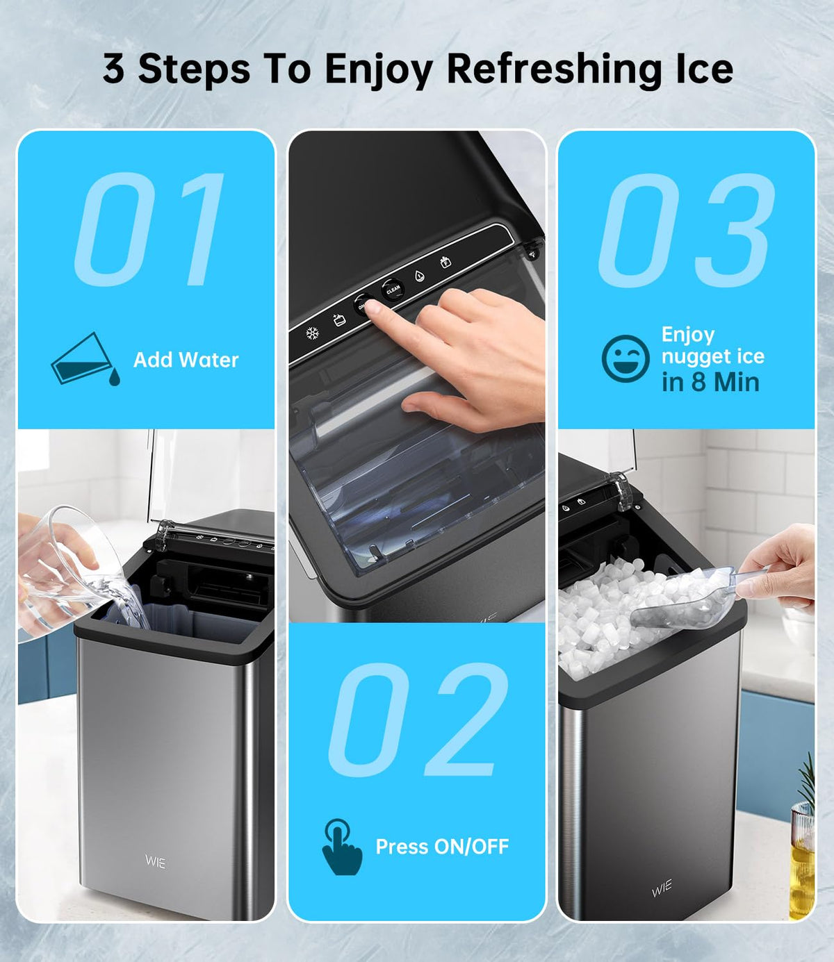 40LBS Nugget Countertop Ice Maker V6142