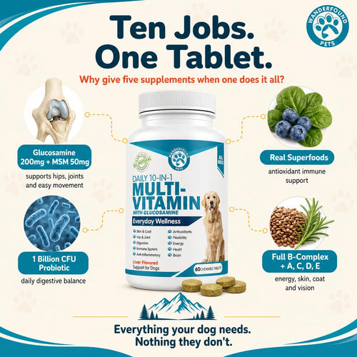 10-in-1 Dog Multivitamin Chewable Tablets W973