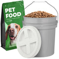 Airtight Pet Food Storage Container 25 lbs Grey Y682