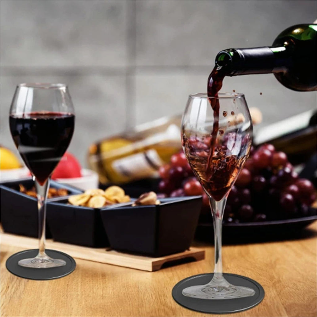 36pcs Set Circular Silicone Coasters Black U575