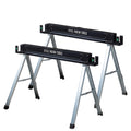 Folding Heavy Duty Metal Sawhorse 2 Pack with 2x4 Support Bracket O526