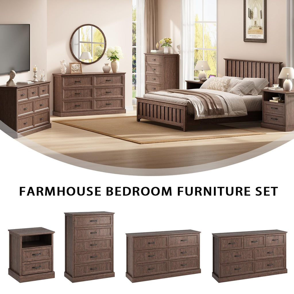 Brown 2 Drawer Nightstand Set of 2 G9198