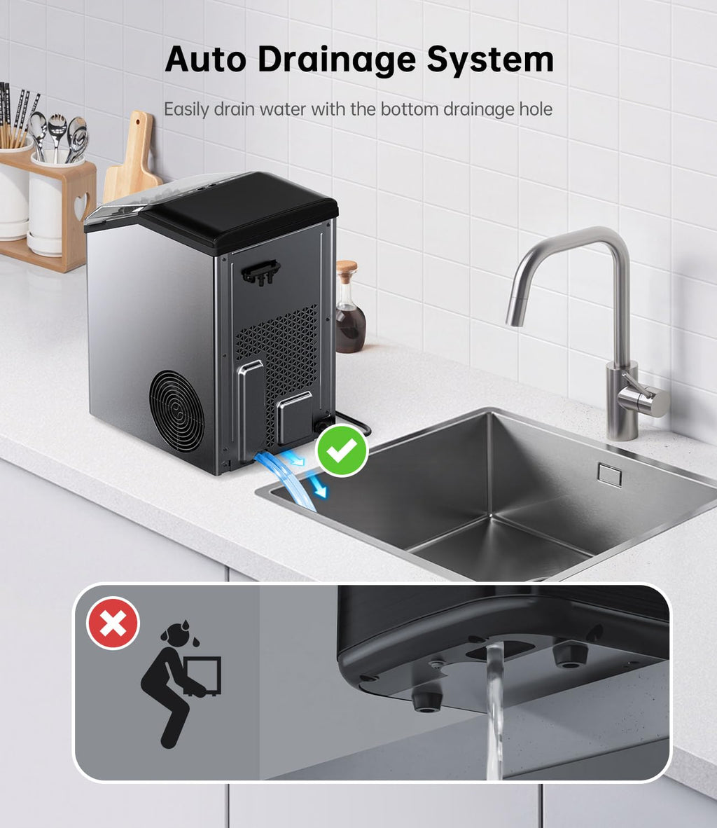 40LBS Nugget Countertop Ice Maker V6142