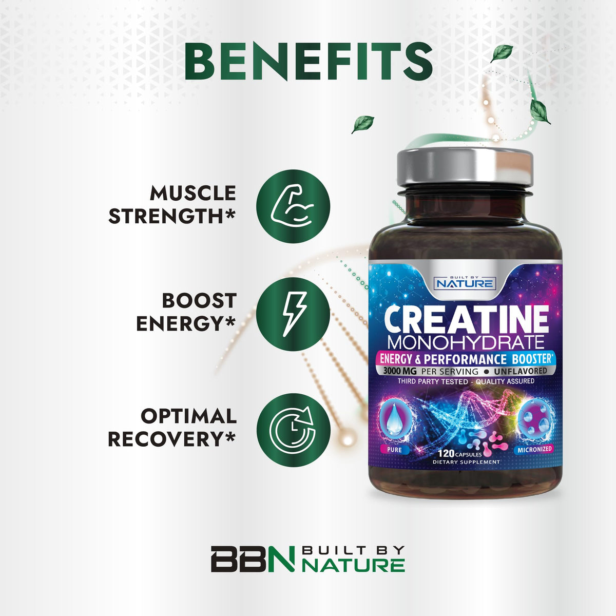 Micronized Creatine Monohydrate 120 Capsules U12938