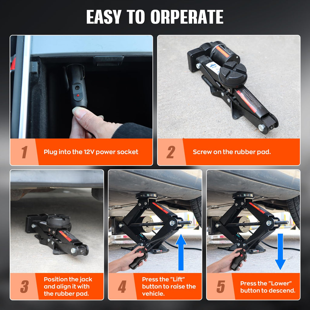 3 Ton Electric Car Jack Kit with Lug Wrench Y6596