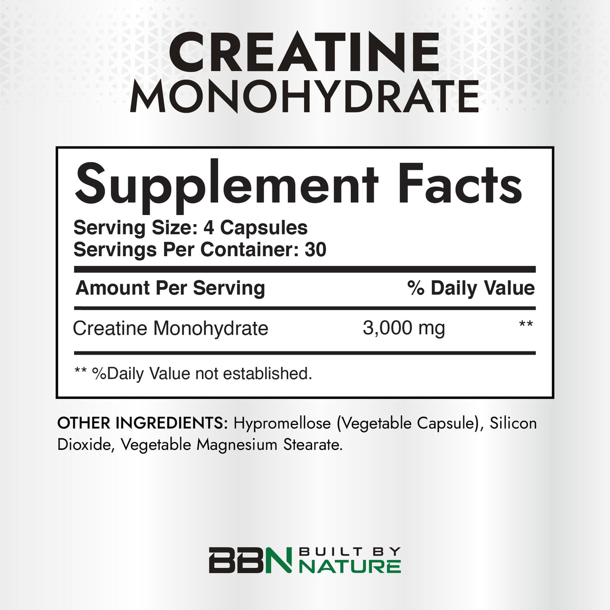 Micronized Creatine Monohydrate 120 Capsules U12938