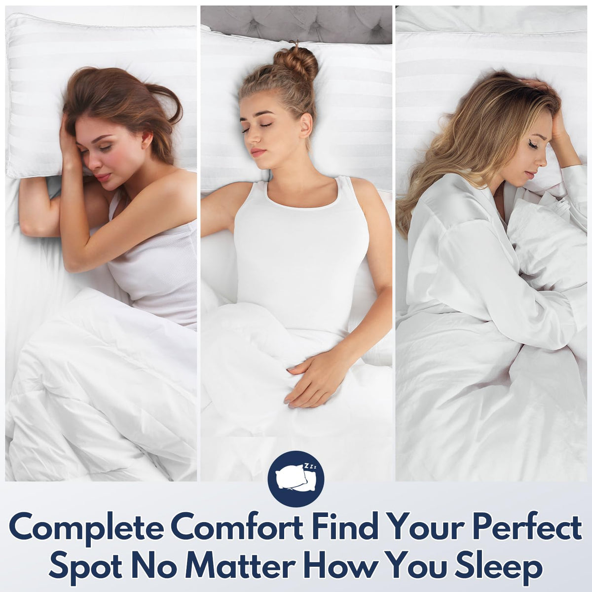 King Pillows Set of 2 Cooling Down Alternative Medium Firm R798