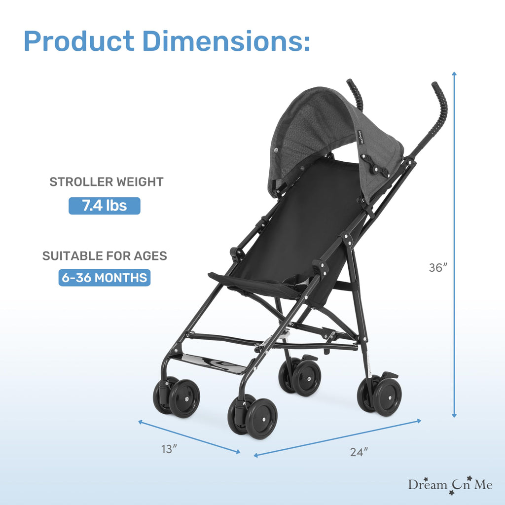 Black Lightweight Umbrella Stroller T21356
