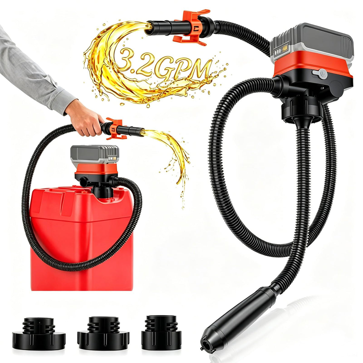 Cordless Fuel Transfer Pump 3.2 GPM with Auto-Stop C3778