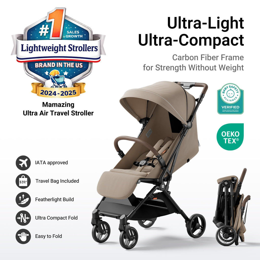 Lightweight Baby Travel Stroller with Carbon Fiber Frame J7406