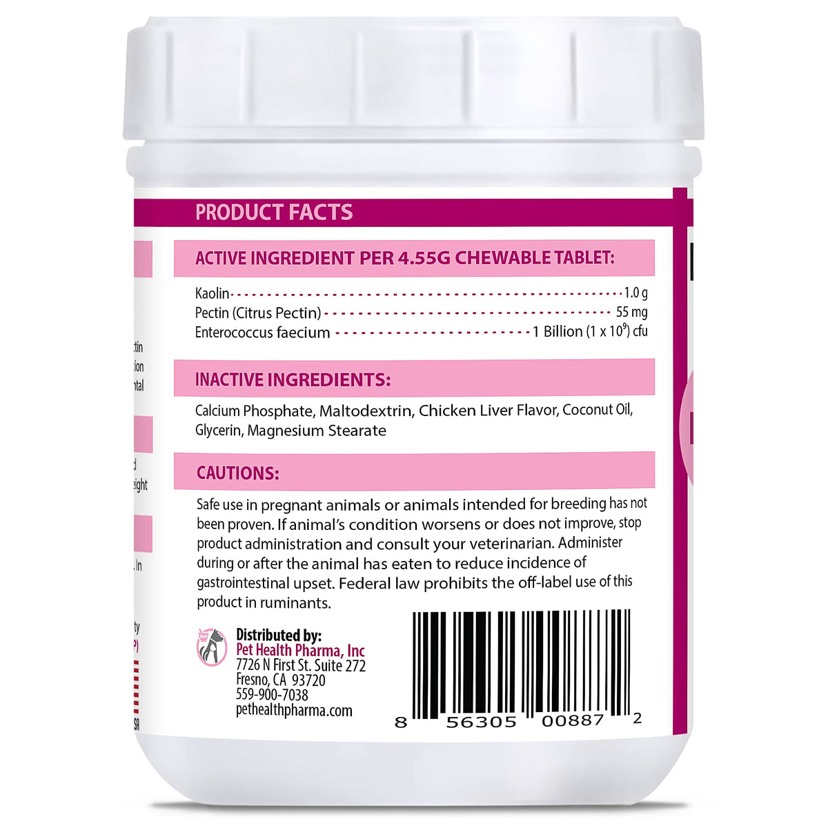 250 Tablets Chicken Liver Flavor Anti-Diarrheal for Dogs & Cats G94939