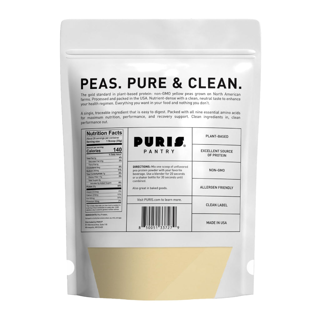 Vegan Pea Protein Powder, Unflavored, 2 lb A337