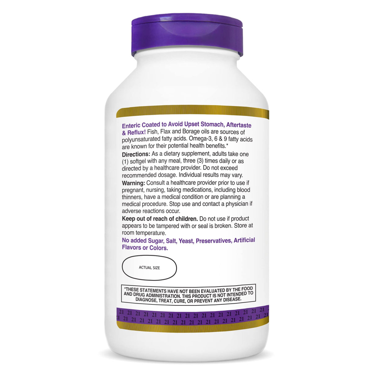 Omega 3-6-9 Softgels, 180 Count H42993