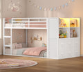 Twin Over Twin Bunk Bed with 6 Storage Drawers Q5836