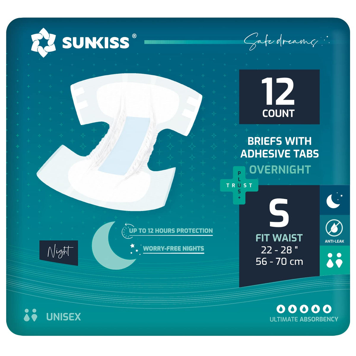 Adult Diapers Small 12 Count & Booster Pads 26 Count F7848